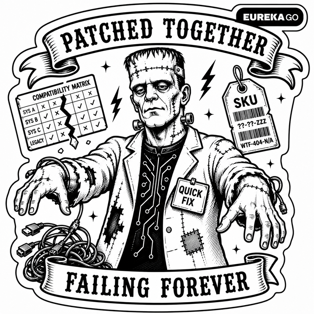 The Frankenstein — sticker artwork